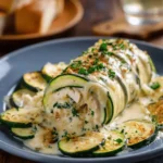 Chicken Alfredo Zucchini Roll First Image