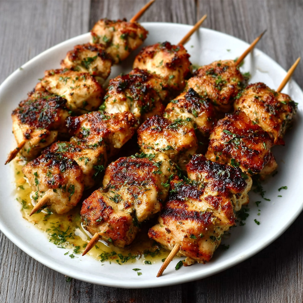Baked Chicken Skewers with Ras el Hanout Marinade delight!