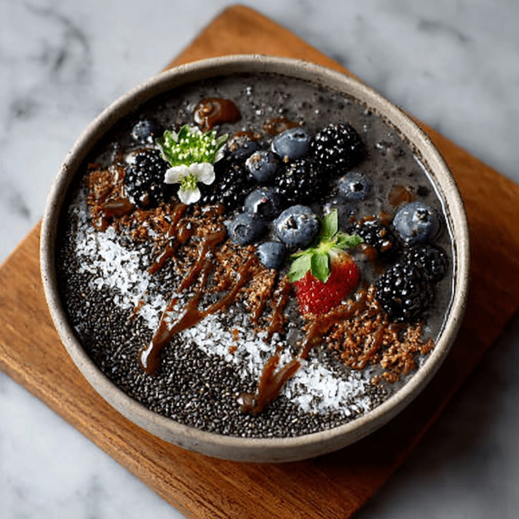 Black Sesame Keto Smoothie Bowl is a must-try treat!