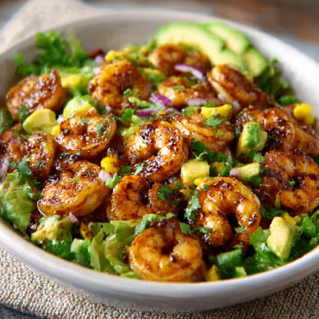 Caribbean Jerk Shrimp & Avocado Salad: A Flavorful Delight!