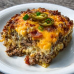 Keto Bacon Cheeseburger Casserole