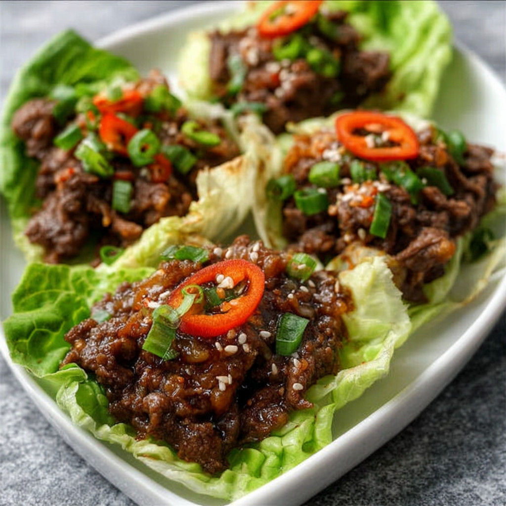Keto Korean Bulgogi Beef Lettuce Wraps: Taste Delight!