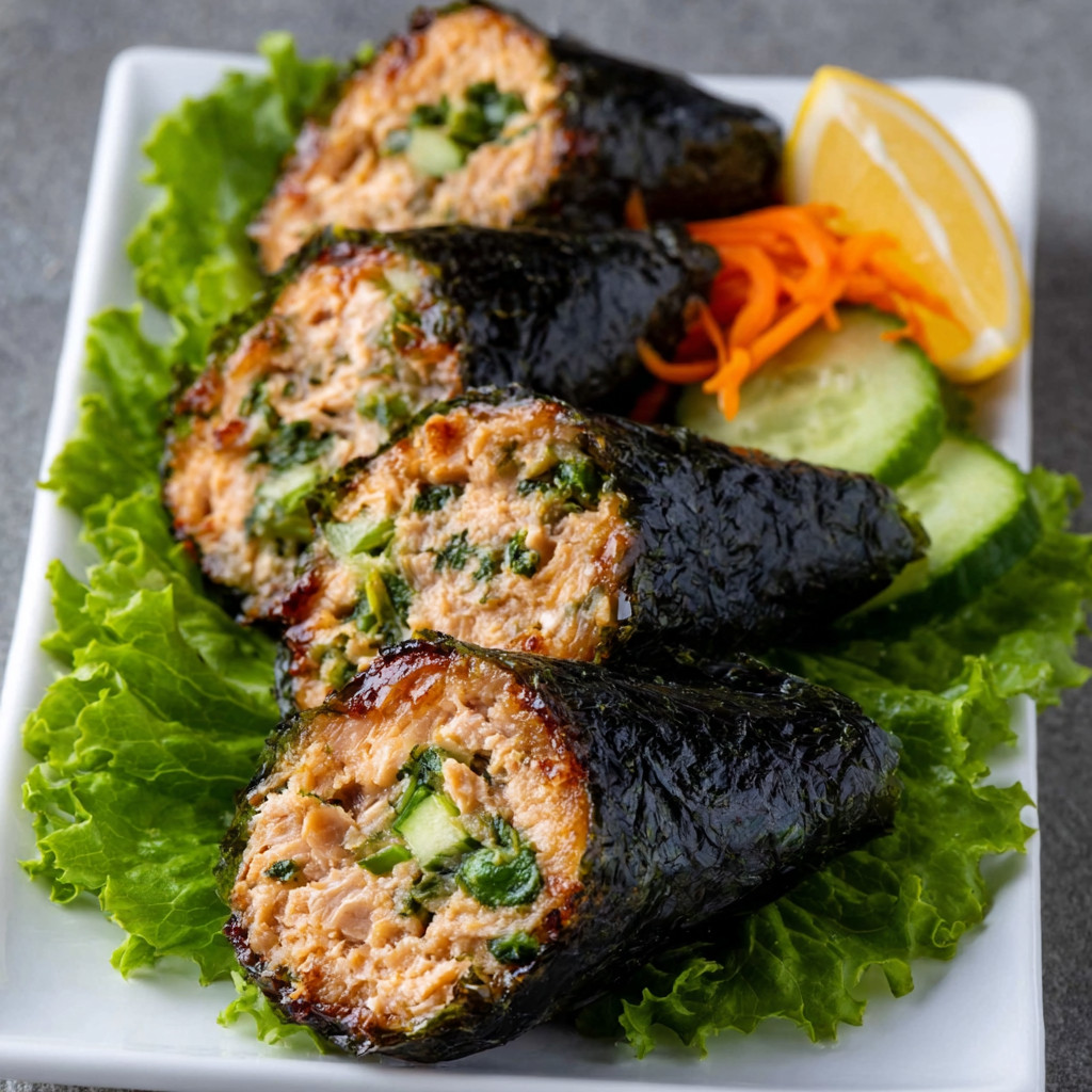 Keto Nori-Wrapped Tuna Cakes: Quick & Tasty Recipe!