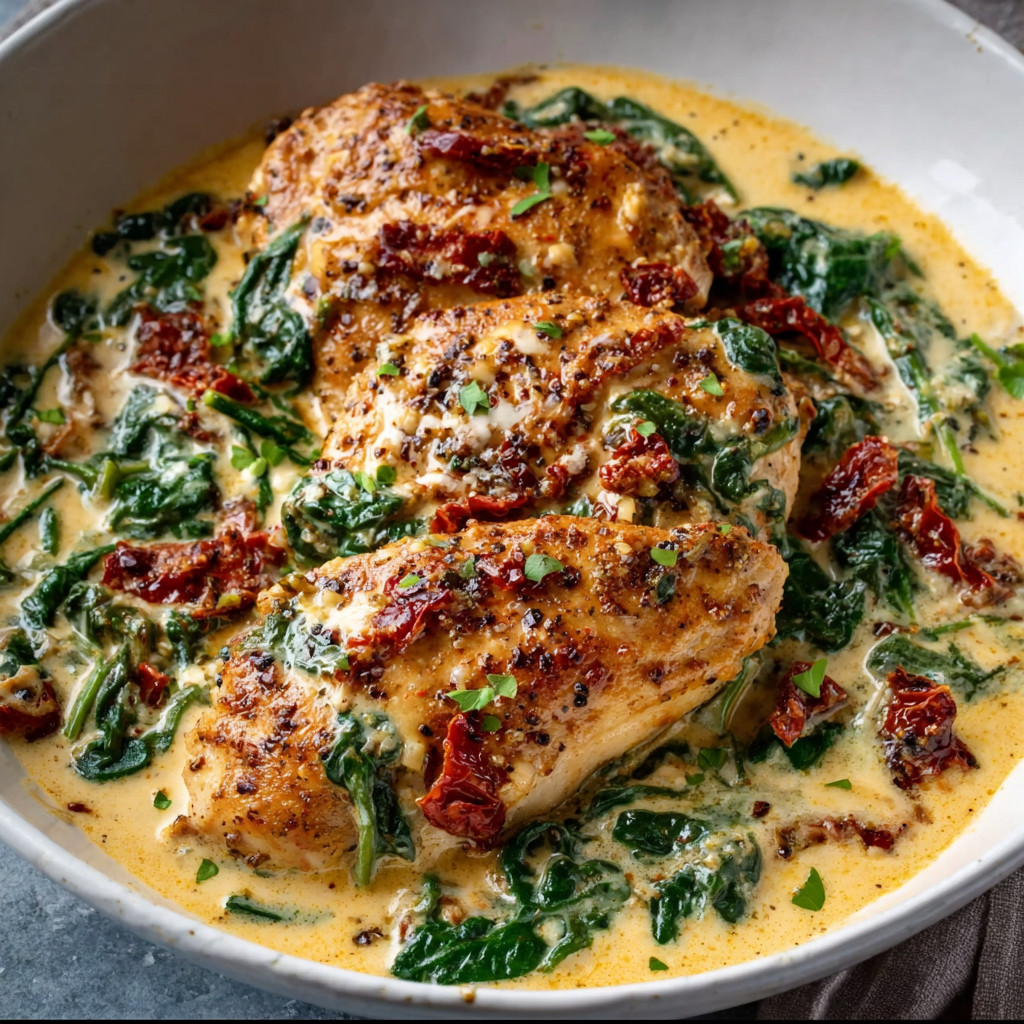 Keto Sun-Dried Tomato Chicken in Creamy Sauce Delights!