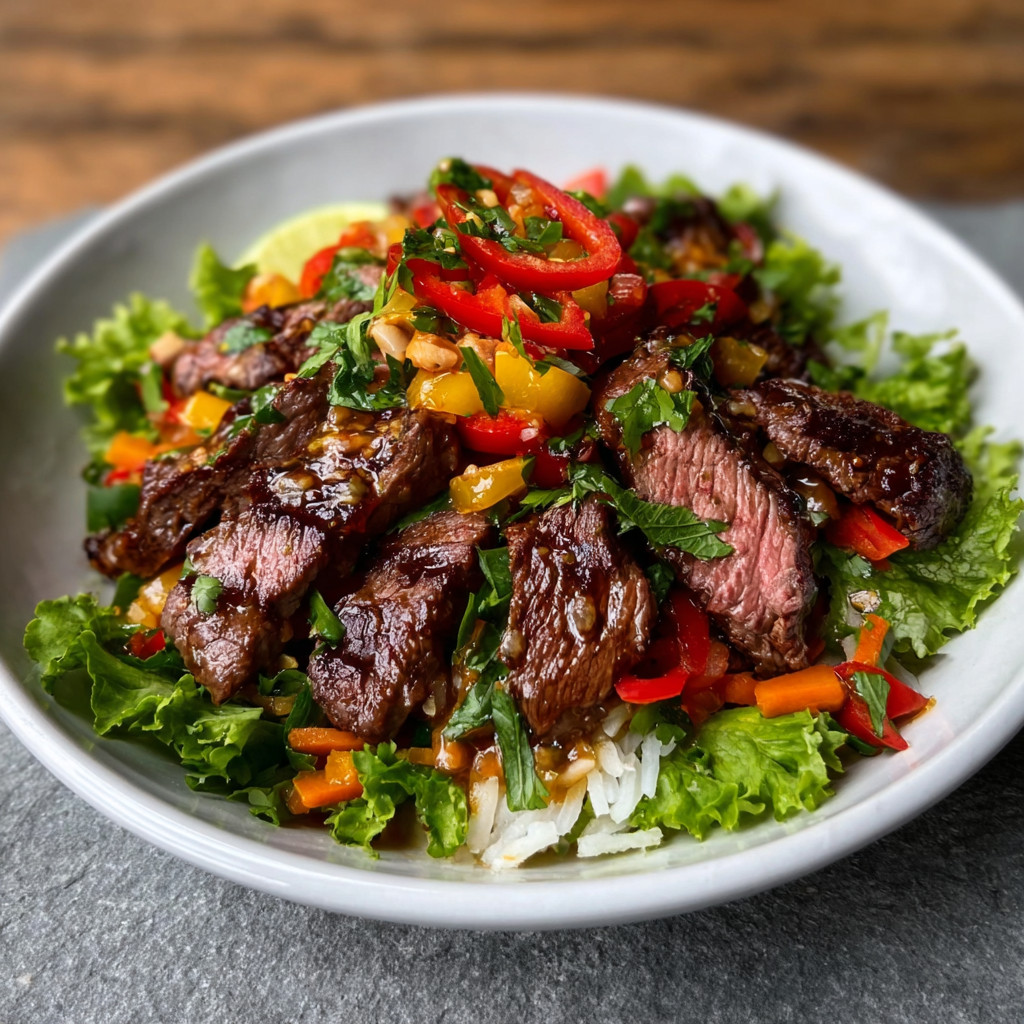 Lemongrass Grilled Keto Beef Salad that Everyone Craves