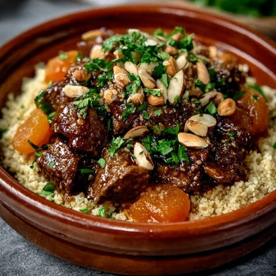 Low-Carb Lamb Tagine with Apricot & Almonds