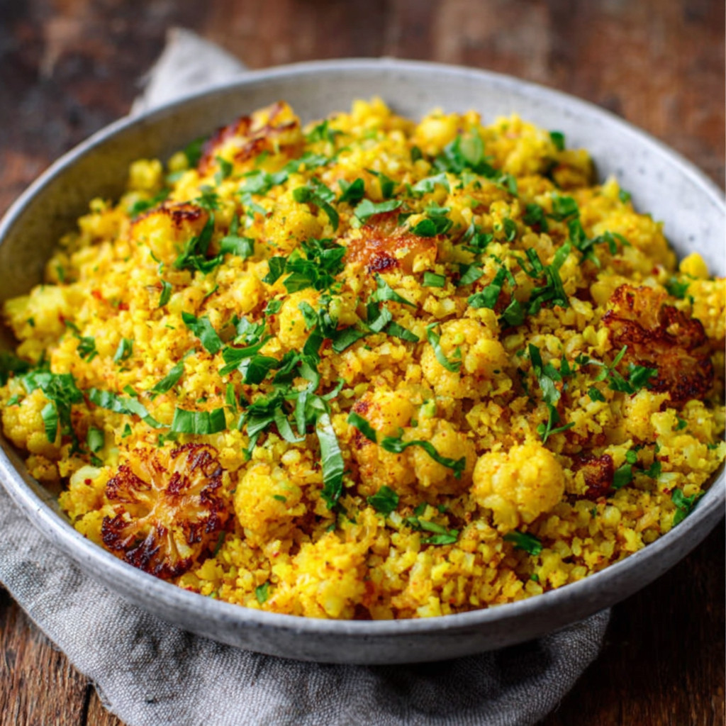 Low-Carb Turmeric Cauliflower Biryani is a must-try!