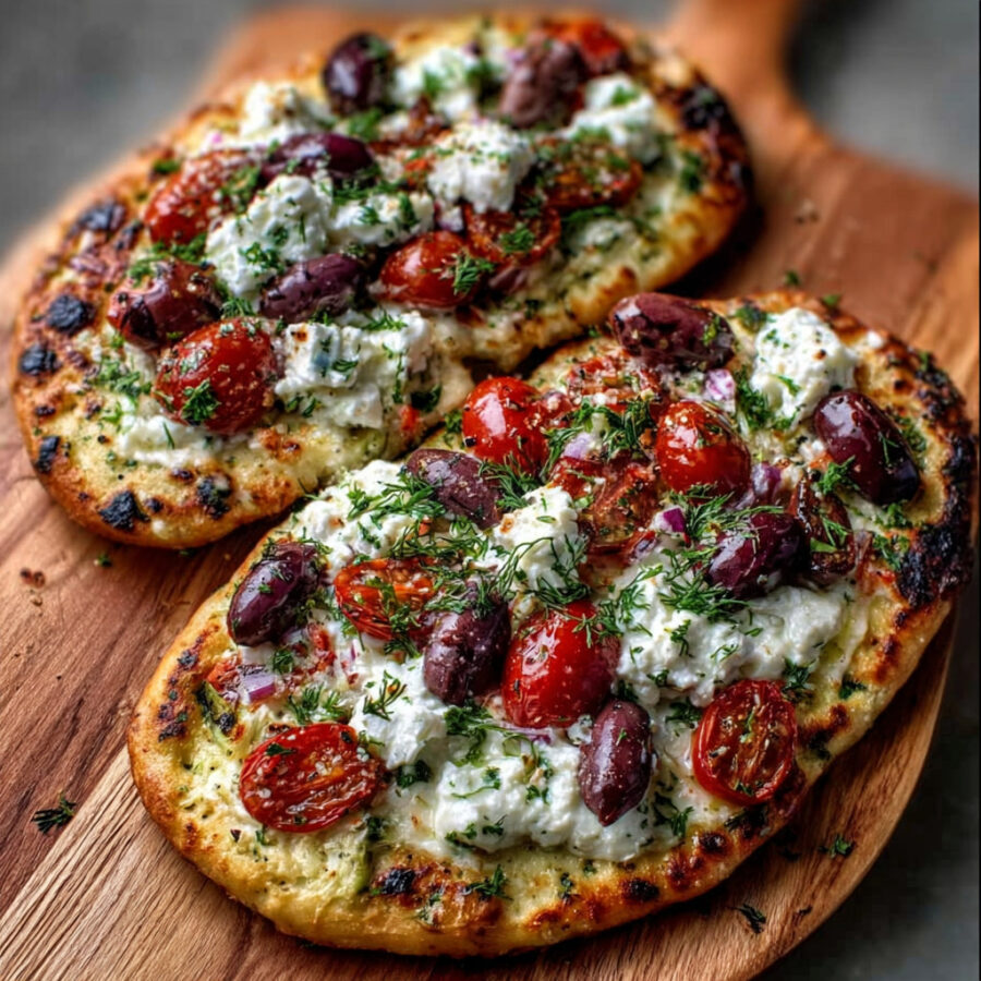 Mediterranean Feta & Olive Keto Flatbreads