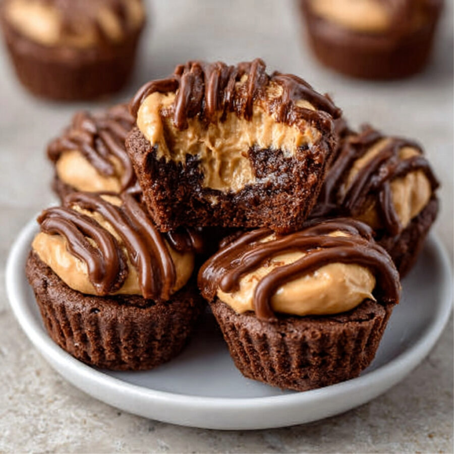 Mini Peanut Butter Choco Fudge Bites