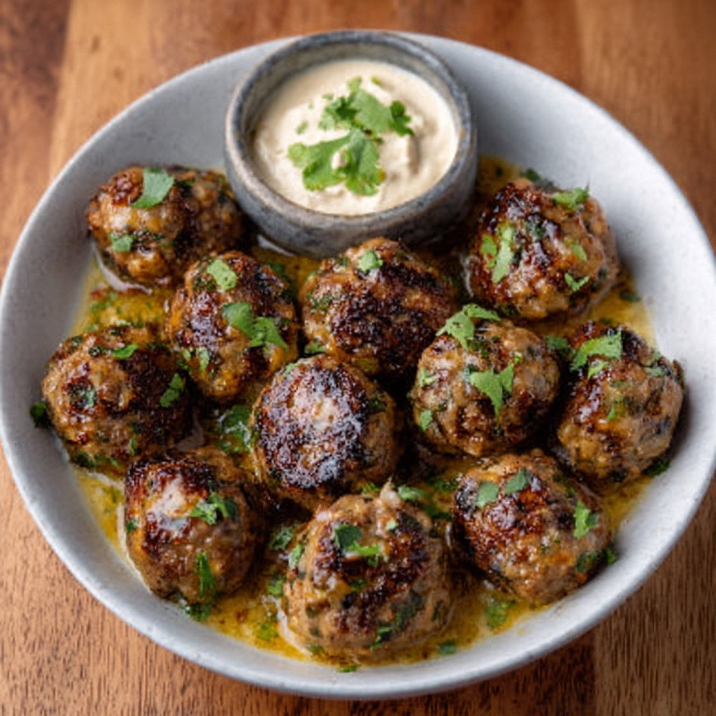 Moroccan Spiced Lamb Meatballs with Tahini Dip Recipe Revealed!
