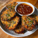 Sesame-Crusted Keto Eggplant Chips