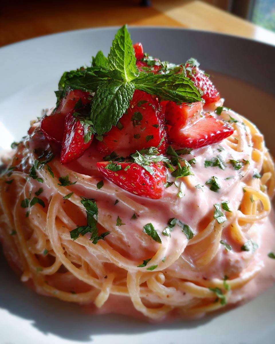 1 Irresistible 25-Minute Sweet Strawberry Pasta with Cream