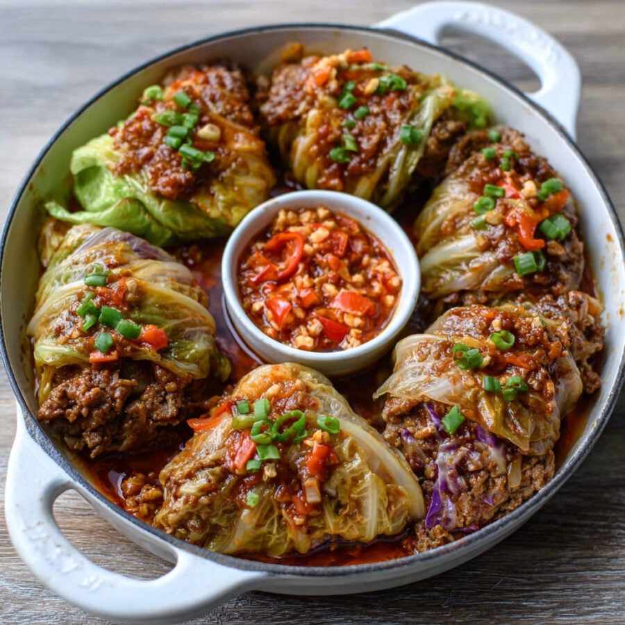 Szechuan Chili Keto Cabbage Wraps