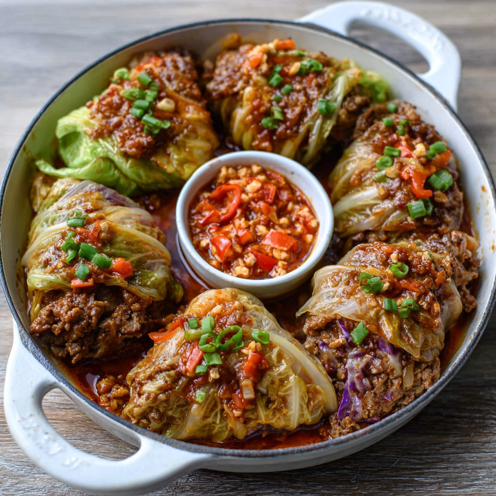 Szechuan Chili Keto Cabbage Wraps: A Flavorful Delight!