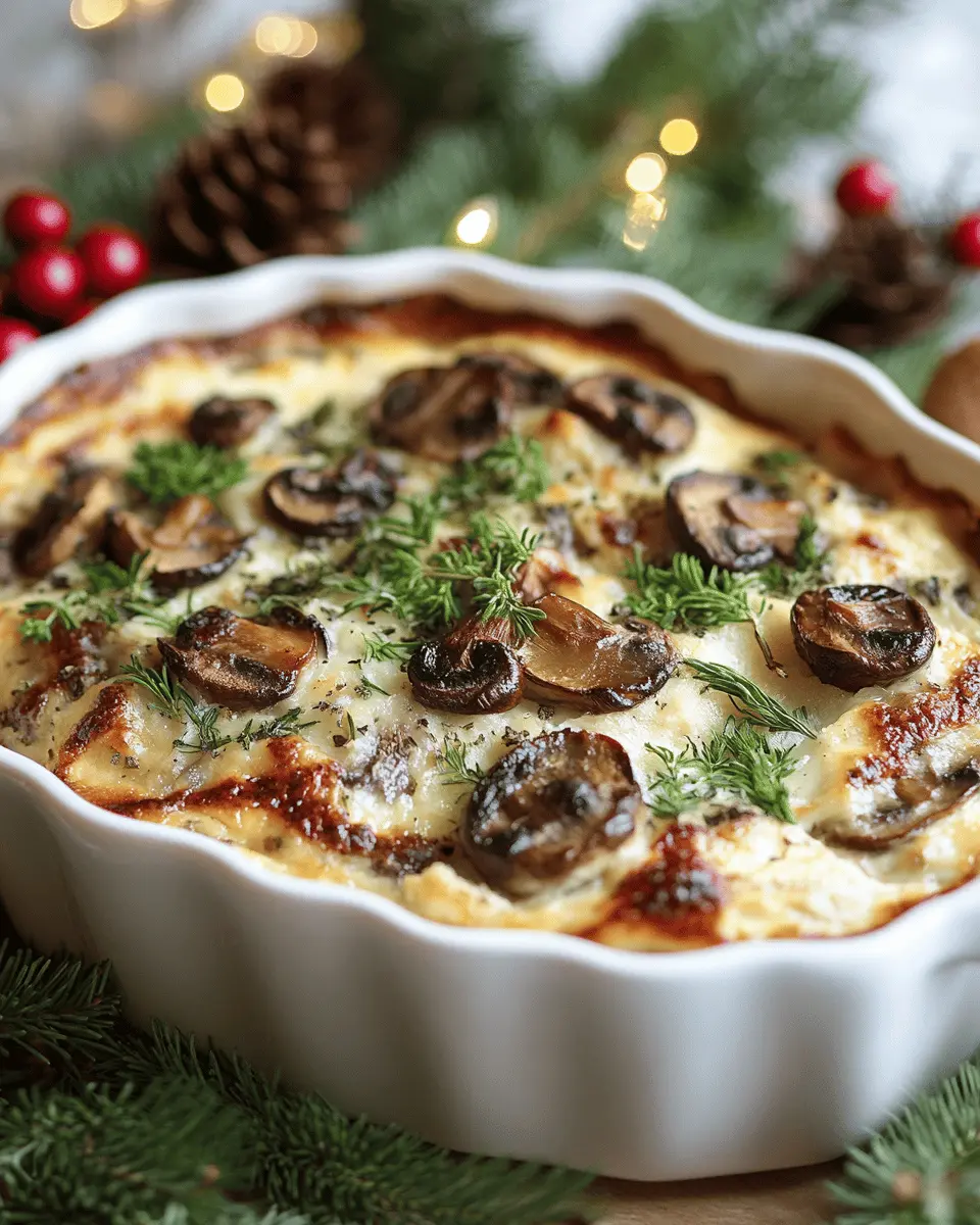 Keto Creamy Mushroom & Herb Christmas Bake: Festive & Indulgent
