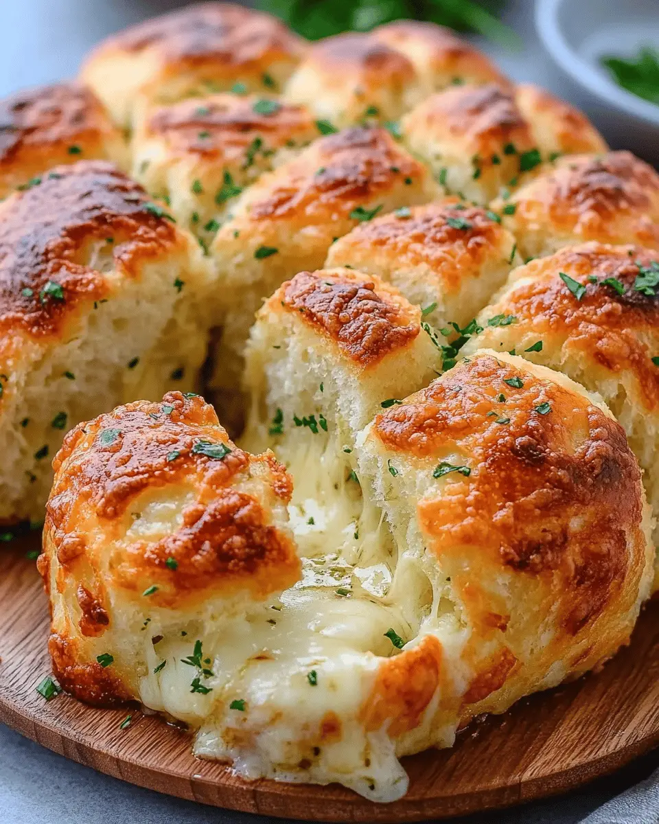 Cheesy Garlic Pull-Apart Keto Bread: Irresistibly Gooey Delight