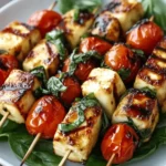 Halloumi & Cherry Tomato Skewers – Keto Grill-Style First Image First Image