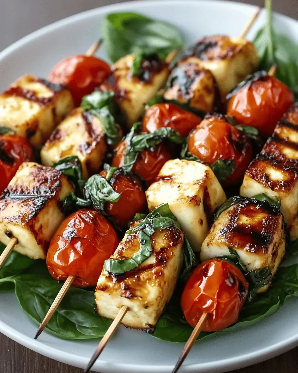 Halloumi & Cherry Tomato Skewers – Keto Grill-Style Bliss