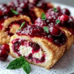Low Carb Spiced Cranberry Cheesecake Roll First Image First Image