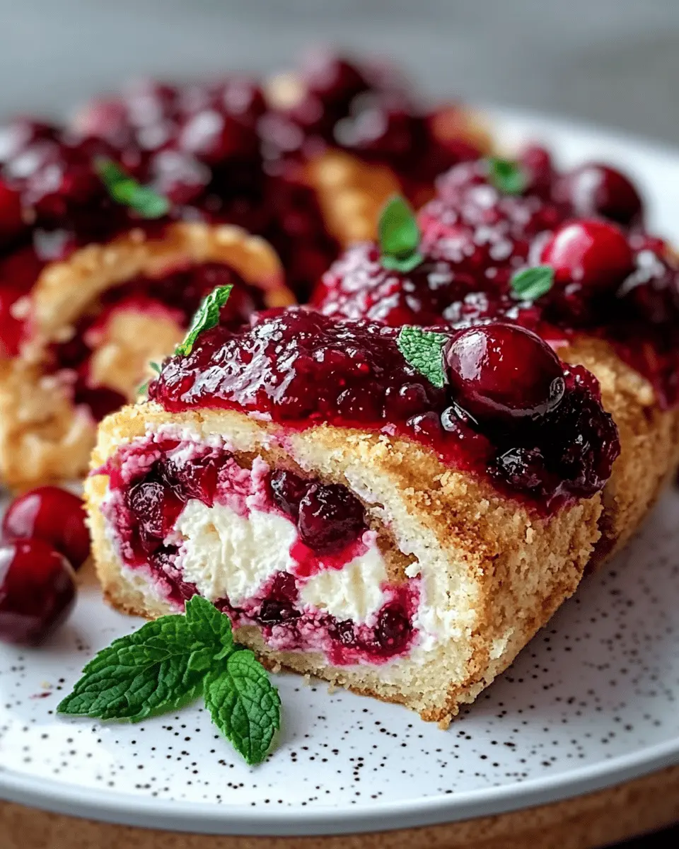 Low Carb Spiced Cranberry Cheesecake Roll Made Just for You