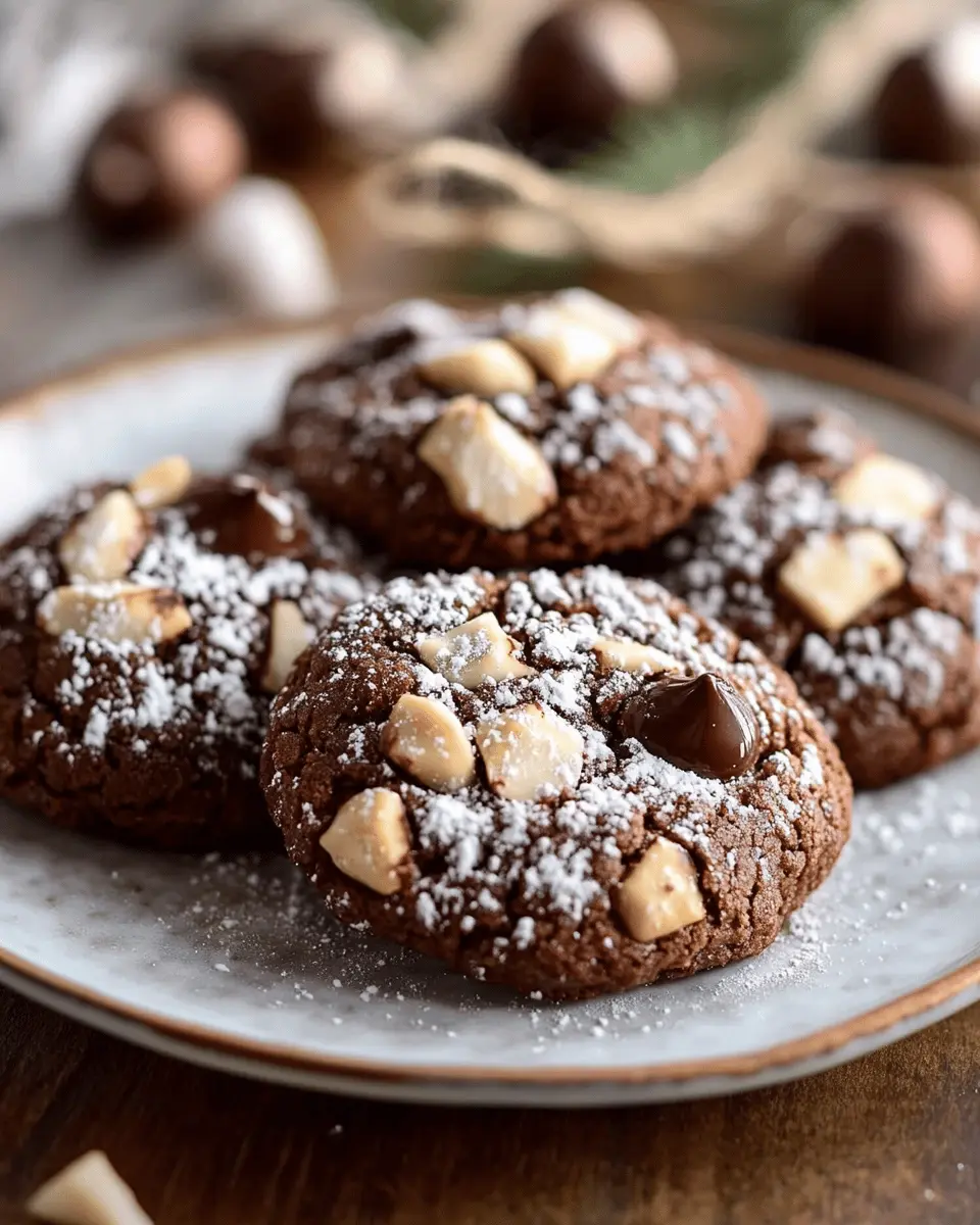 Keto Chocolate Hazelnut Snow Cap Cookies That Melt Hearts