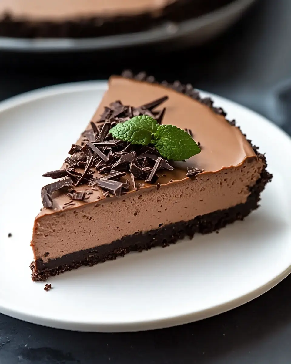 No Bake Keto Chocolate Cheesecake First Image First Image