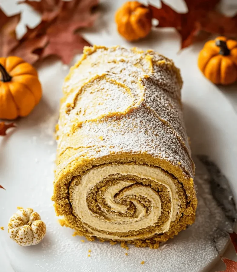 Keto Pumpkin Roll with Pumpkin Cream Cheese Filling Third Image Third Image