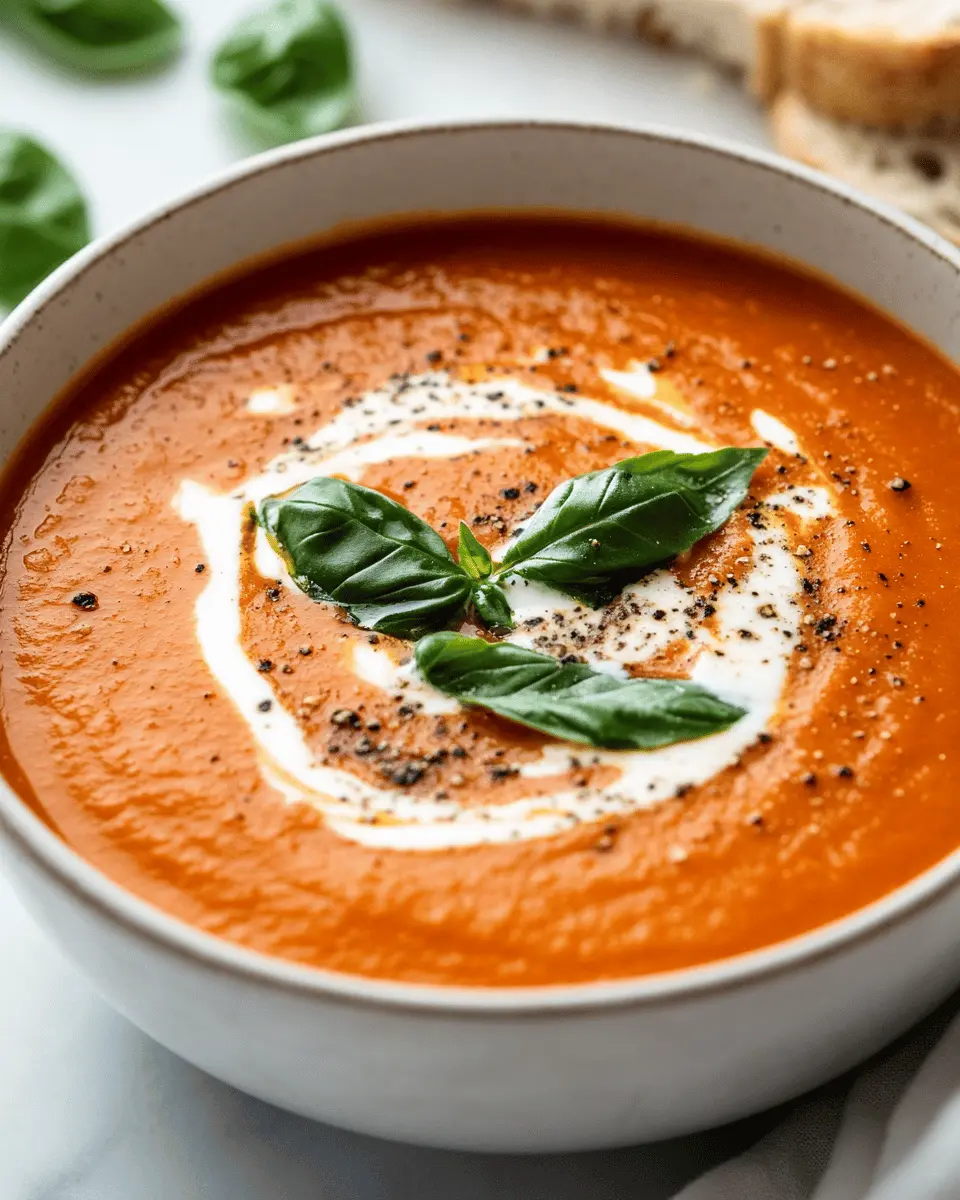Roasted Tomato & Basil Soup: Creamy Dream Come True