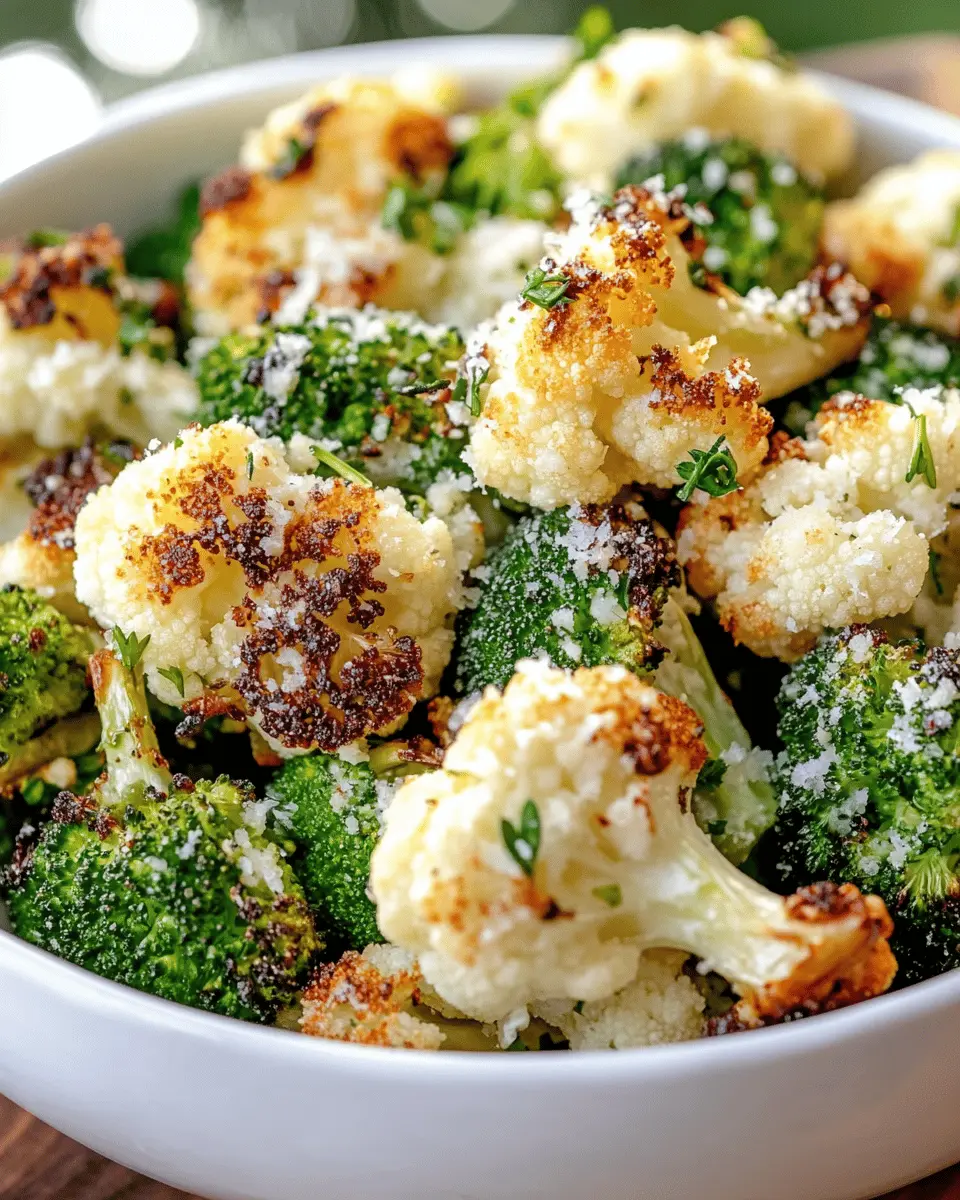 Parmesan Roasted Broccoli and Cauliflower Mix: Irresistibly Healthy!