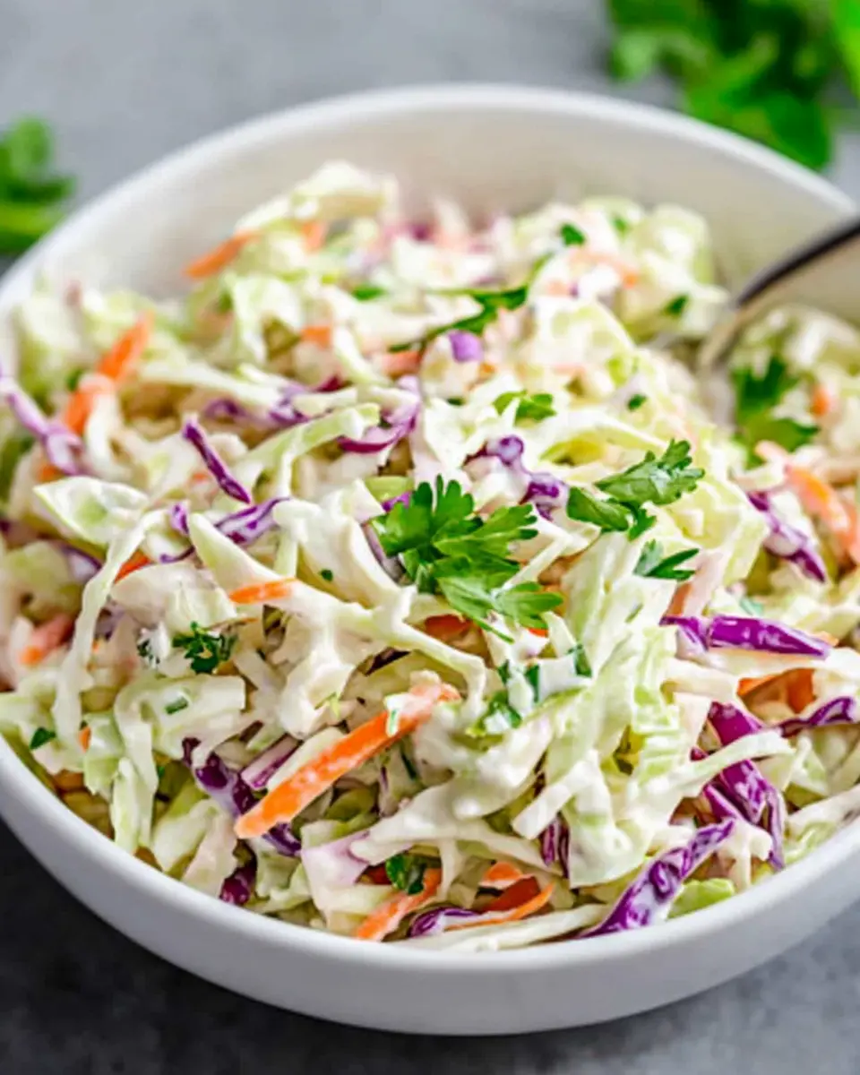 Easy Low Carb & Keto Coleslaw Recipe First Image First Image