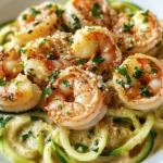 Creamy Garlic Shrimp with Parmesan Zoodles First Image First Image