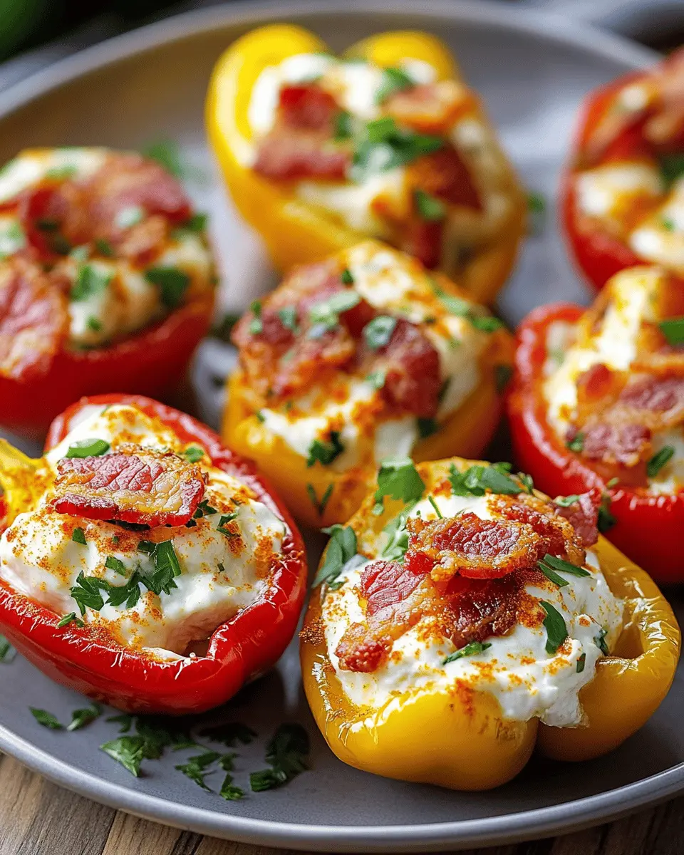 Cream Cheese & Bacon Stuffed Mini Peppers: Irresistibly Keto!
