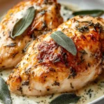 Butter-Roasted Chicken with Sage Cream Sauce First Image First Image
