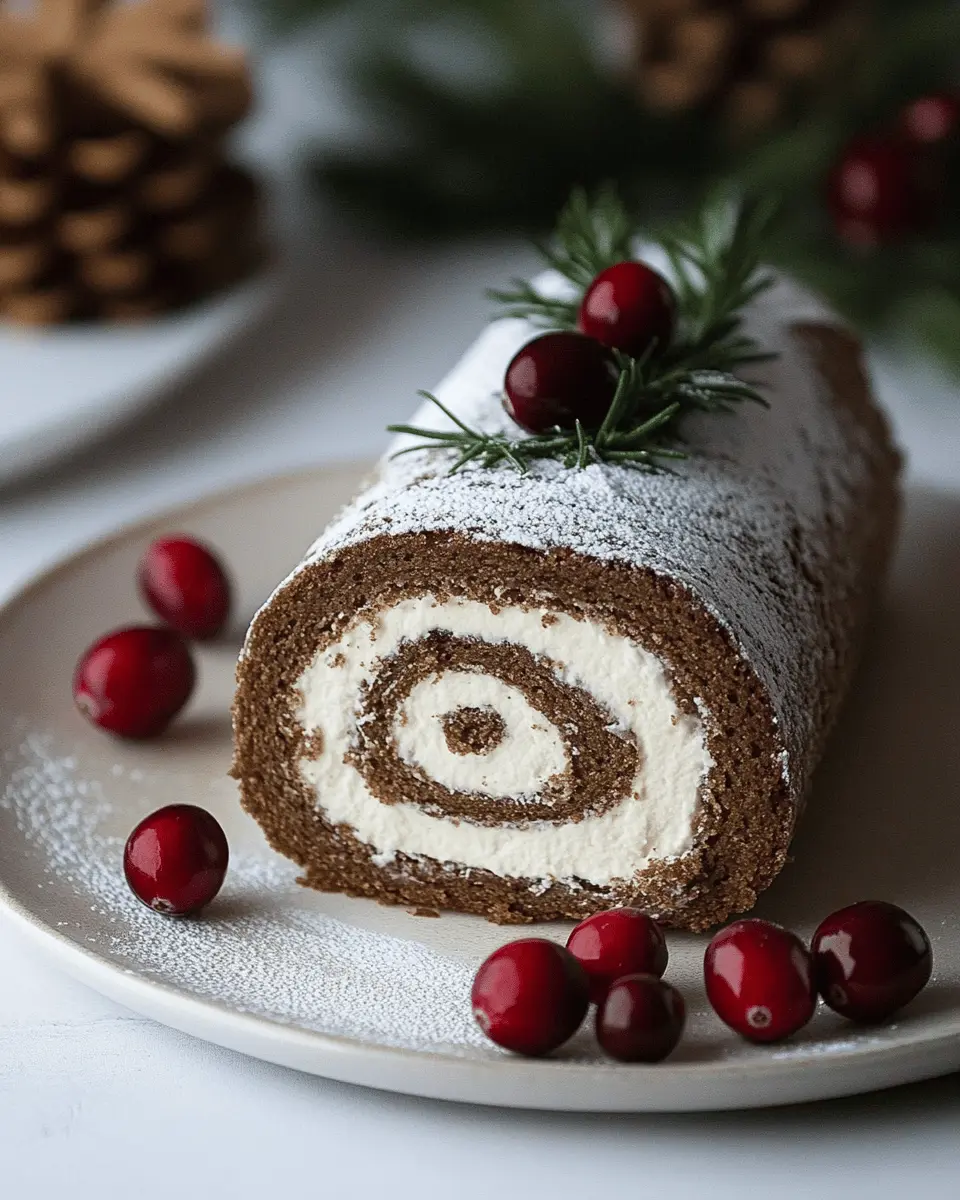 Low Carb Gingerbread Cake Roll First Image First Image