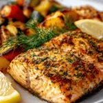 Lemon-Dill Crusted Air Fryer Salmon – Keto High-Fat First Image First Image