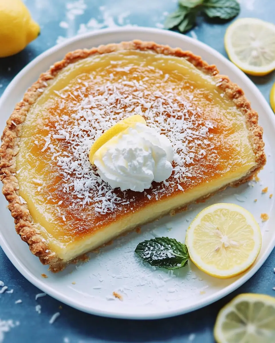 Keto Coconut Custard Lemon Pie First Image First Image