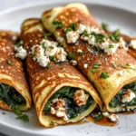 Savory Spinach & Feta Keto Crepes First Image First Image