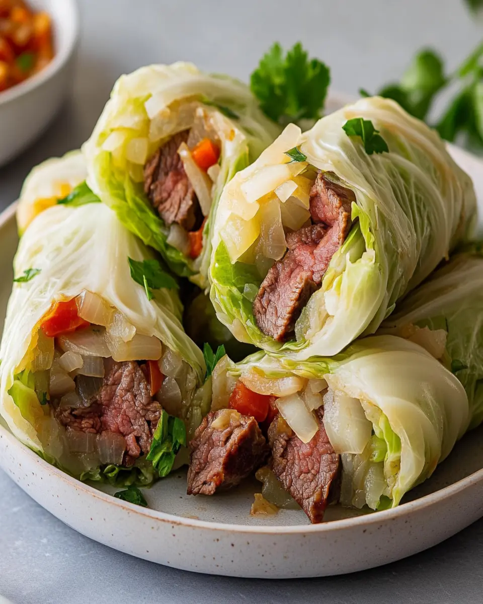 Philly Cheesesteak Cabbage Wraps First Image First Image