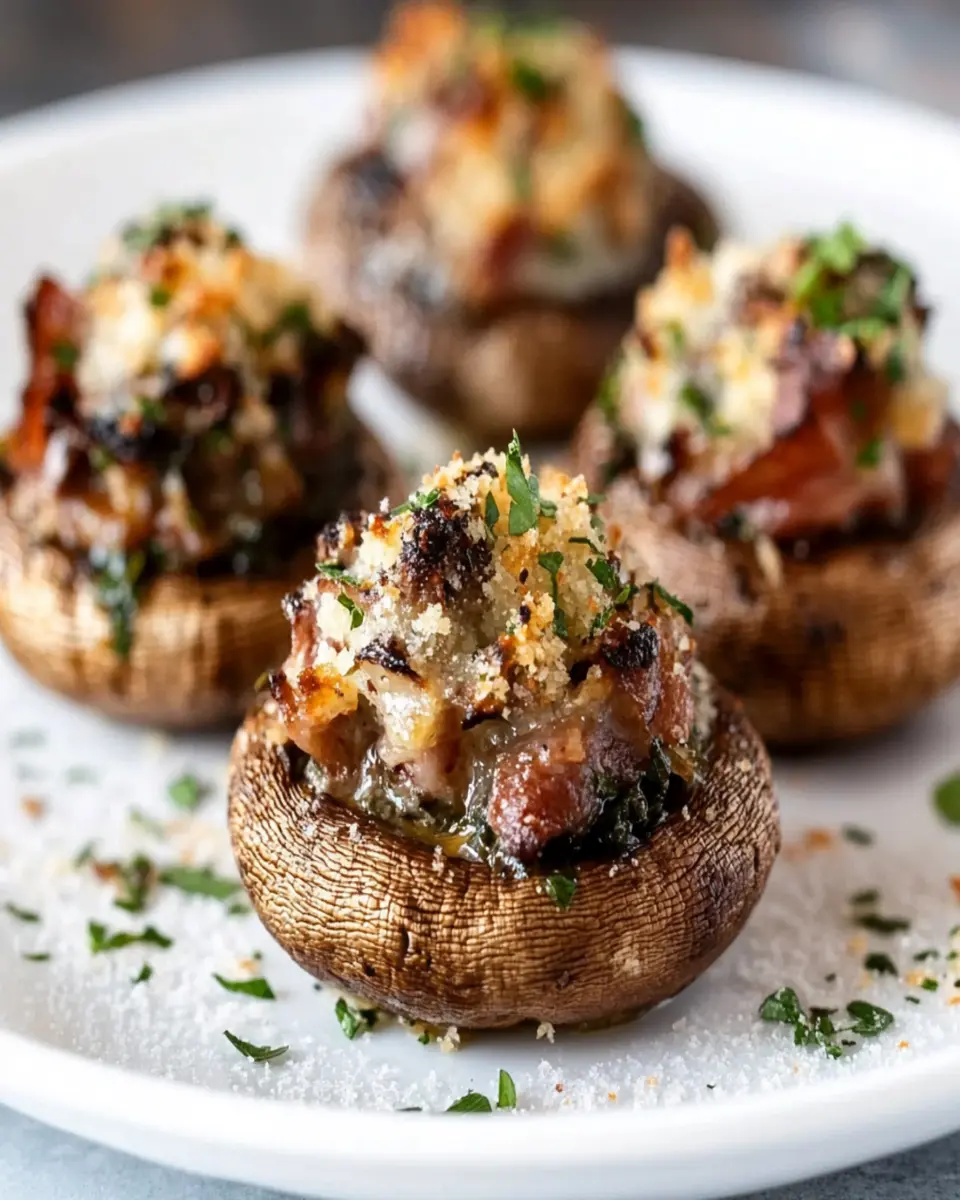 Prosciutto and Parmesan Stuffed Mushrooms First Image First Image