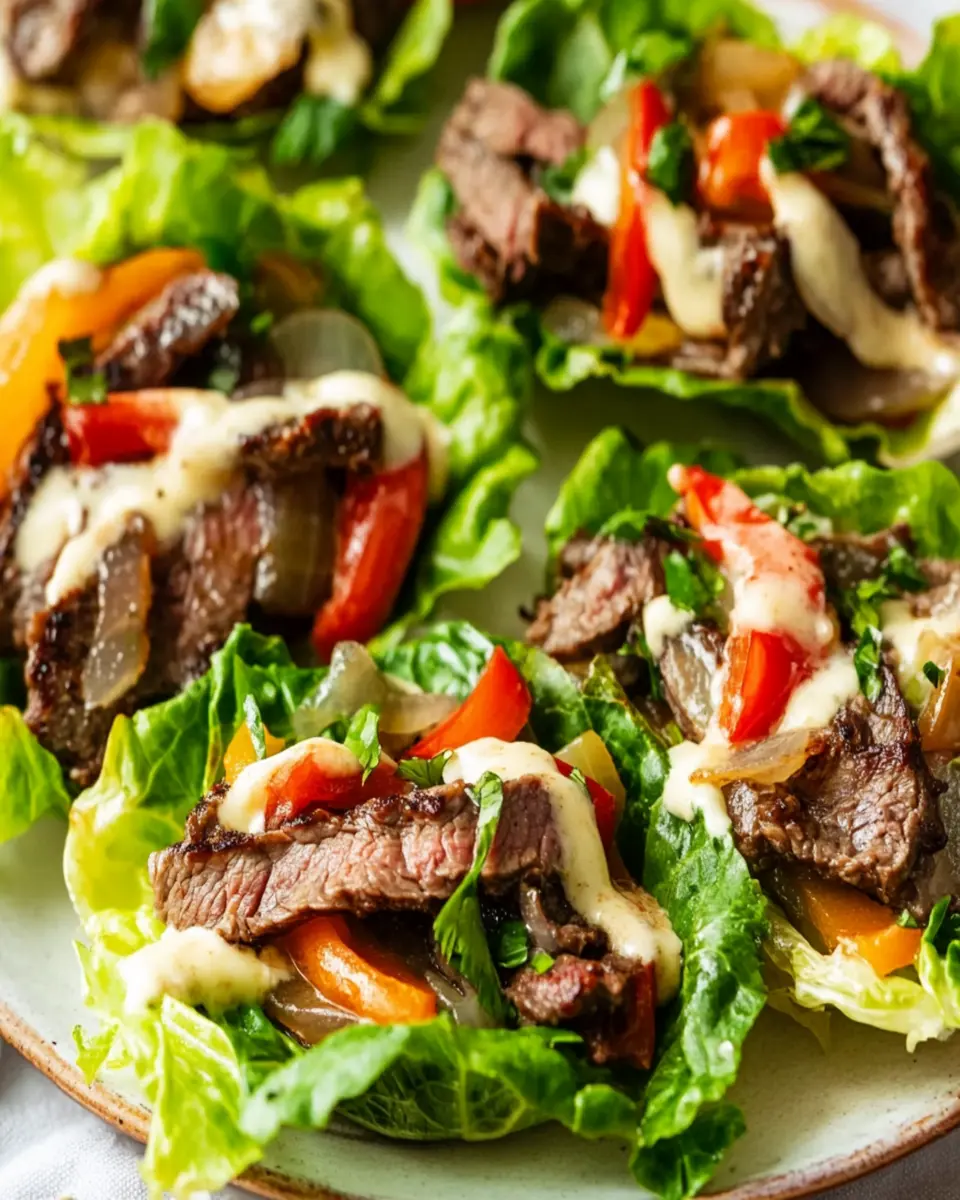 Philly Cheesesteak Lettuce Wraps First Image First Image