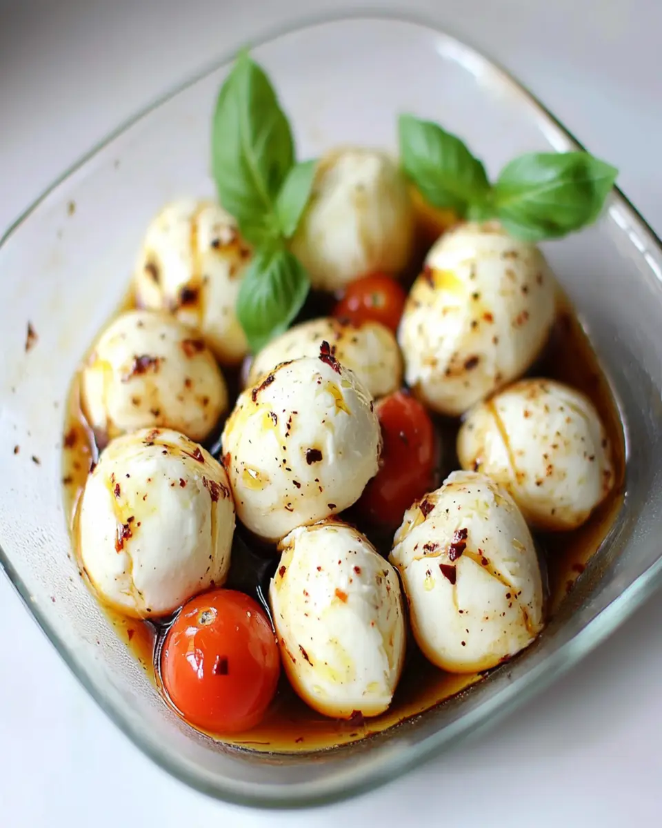 Marinated Mozzarella Balls (keto + low carb) First Image First Image
