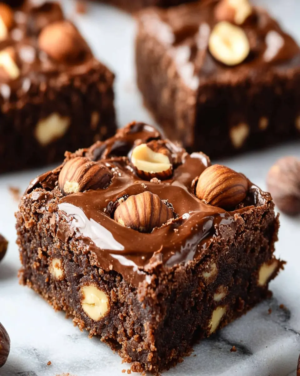 Hazelnut ‘Nut-tella’ Brownies: Irresistibly Gooey Delight