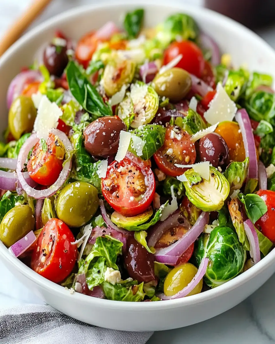 Italian Antipasto Brussels Sprouts Salad That Will Wow You!