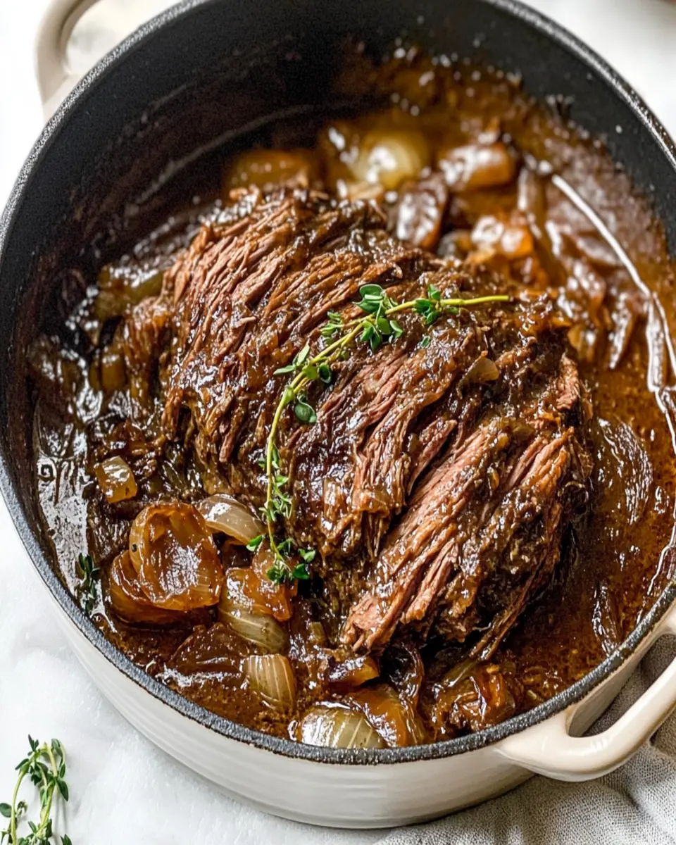 French Onion Pot Roast: Irresistibly Rich Comfort Food Delight