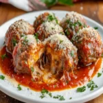 Cheddar Stuffed Meatballs First Image First Image