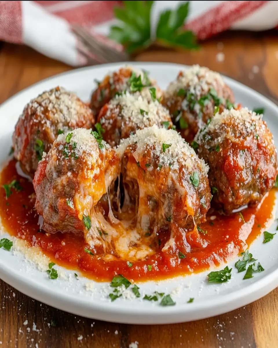 Cheddar Stuffed Meatballs First Image First Image