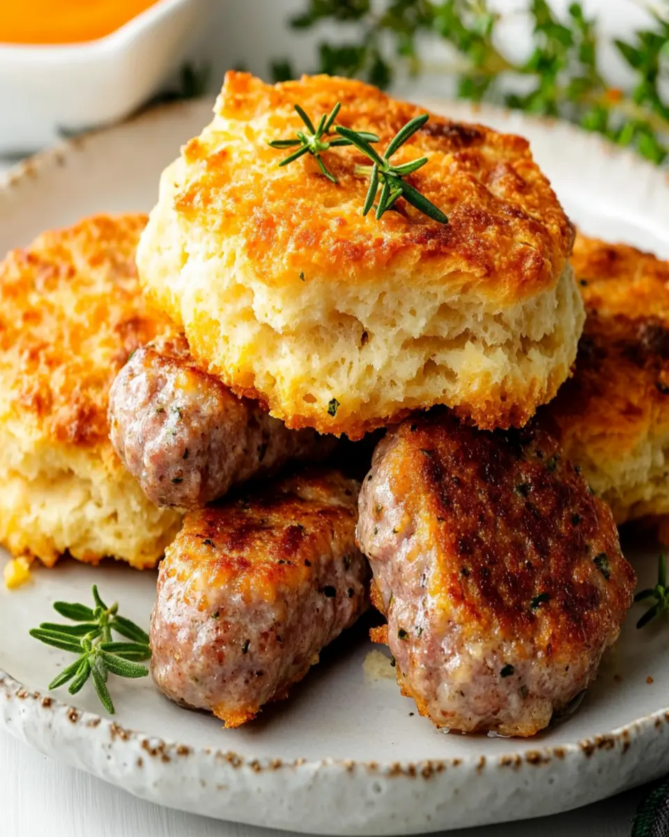 Keto Sausage and Biscuits: Irresistibly Fluffy & Flavorful!