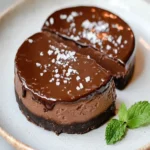 Salted Dark Chocolate Keto Cheesecake First Image First Image