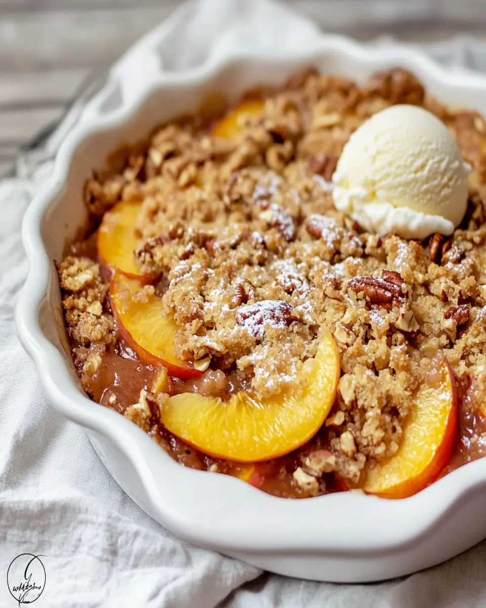 Nectarine Pecan Crumble: The Best Comfort Dessert Ever