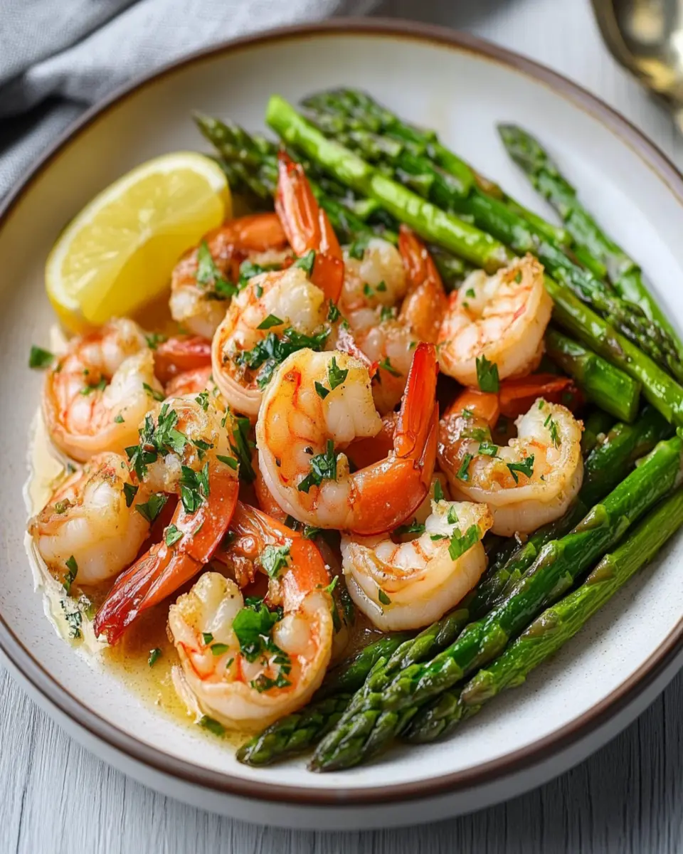Garlic Butter Shrimp & Asparagus First Image First Image